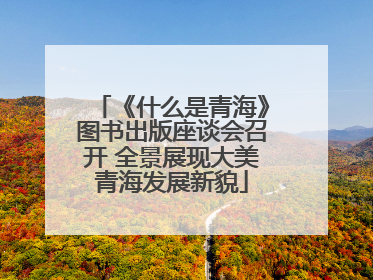 《什么是青海》图书出版座谈会召开 全景展现大美青海发展新貌