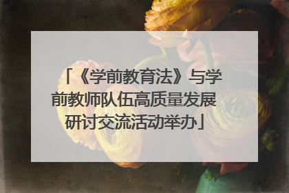 《学前教育法》与学前教师队伍高质量发展研讨交流活动举办