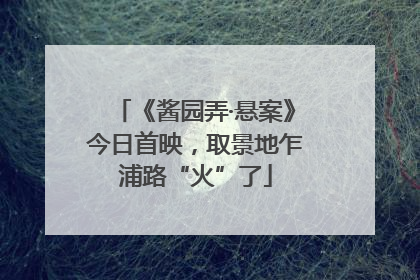 《酱园弄·悬案》今日首映，取景地乍浦路“火”了