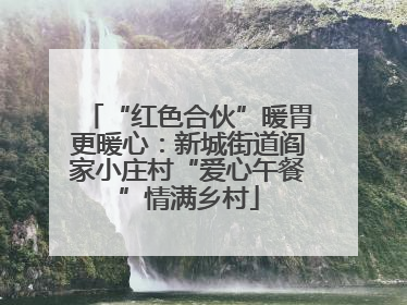 “红色合伙”暖胃更暖心：新城街道阎家小庄村“爱心午餐”情满乡村