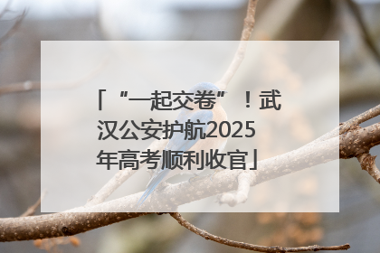 “一起交卷”！武汉公安护航2025年高考顺利收官