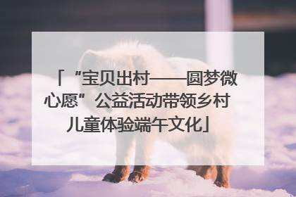 “宝贝出村——圆梦微心愿”公益活动带领乡村儿童体验端午文化