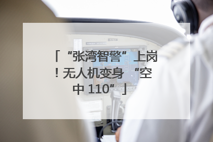 “张湾智警”上岗！无人机变身 “空中 110”