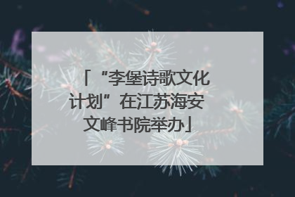 “李堡诗歌文化计划”在江苏海安文峰书院举办