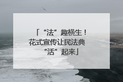 “法”趣横生！花式宣传让民法典“活”起来