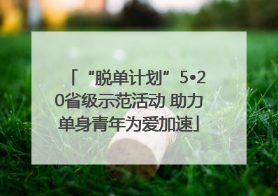 “脱单计划”5•20省级示范活动 助力单身青年为爱加速