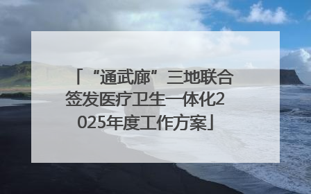 “通武廊”三地联合签发医疗卫生一体化2025年度工作方案