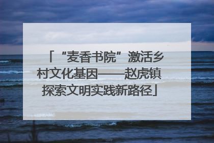 “麦香书院”激活乡村文化基因——赵虎镇探索文明实践新路径