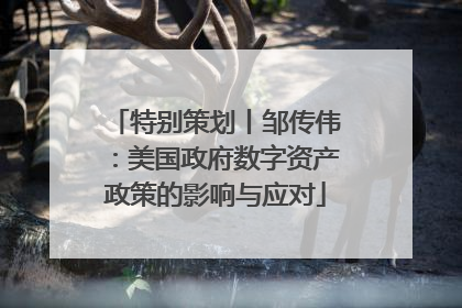 特别策划丨邹传伟：美国政府数字资产政策的影响与应对