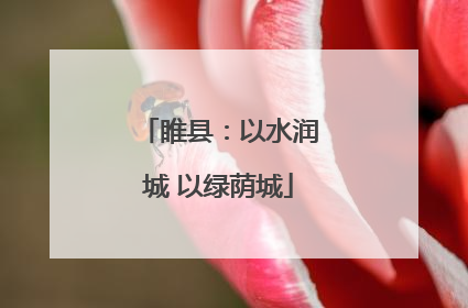 睢县：以水润城 以绿荫城