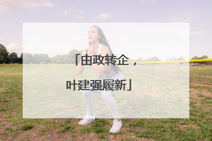 由政转企，叶建强履新