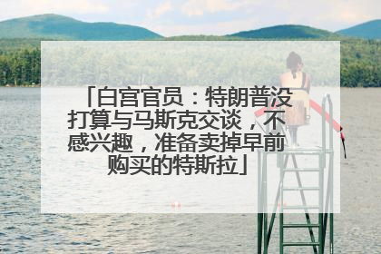 白宫官员：特朗普没打算与马斯克交谈，不感兴趣，准备卖掉早前购买的特斯拉