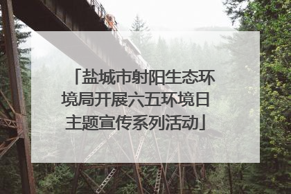 盐城市射阳生态环境局开展六五环境日主题宣传系列活动