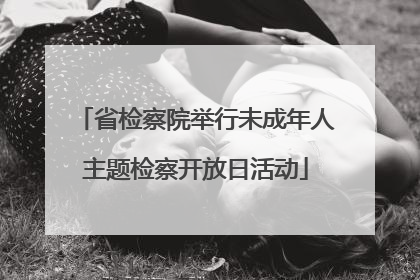 省检察院举行未成年人主题检察开放日活动