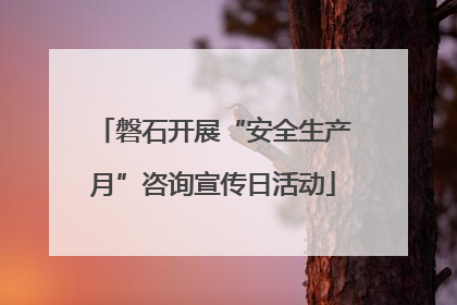 磐石开展“安全生产月”咨询宣传日活动