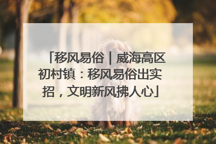 移风易俗｜威海高区初村镇：移风易俗出实招，文明新风拂人心