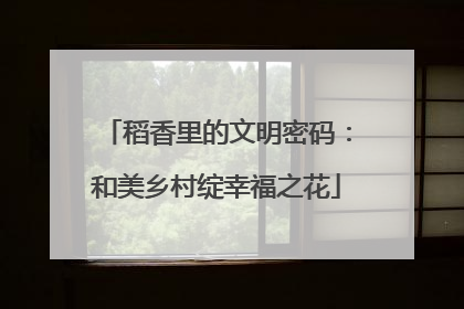 稻香里的文明密码：和美乡村绽幸福之花