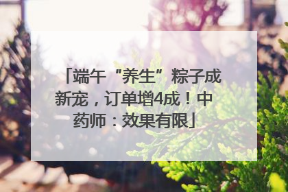 端午“养生”粽子成新宠，订单增4成！中药师：效果有限