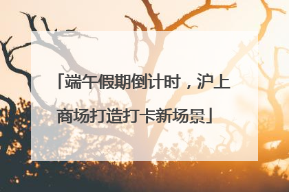 端午假期倒计时，沪上商场打造打卡新场景