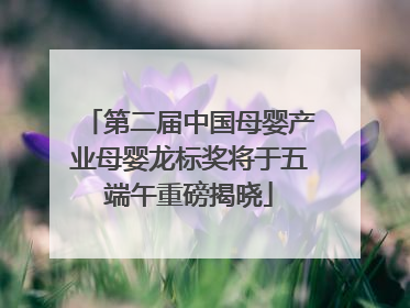 第二届中国母婴产业母婴龙标奖将于五端午重磅揭晓