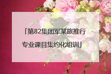 第82集团军某旅推行专业课目集约化组训