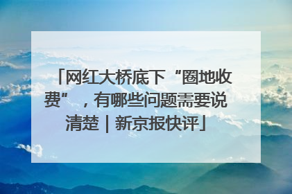 网红大桥底下“圈地收费”，有哪些问题需要说清楚｜新京报快评