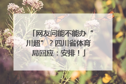 网友问能不能办“川超”？四川省体育局回应：安排！