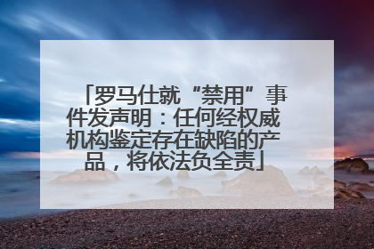 罗马仕就“禁用”事件发声明：任何经权威机构鉴定存在缺陷的产品，将依法负全责