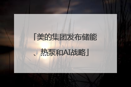 美的集团发布储能、热泵和AI战略
