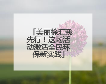 美丽徐汇我先行！这场活动激活全民环保新实践