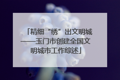 精细“绣”出文明城——玉门市创建全国文明城市工作综述