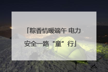 粽香情暖端午 电力安全一路“童”行