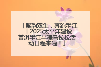紫韵双生，奔跑墨江丨2025太平洋建设普洱墨江半程马拉松活动日程来啦！