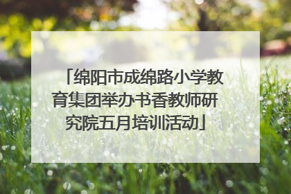 绵阳市成绵路小学教育集团举办书香教师研究院五月培训活动
