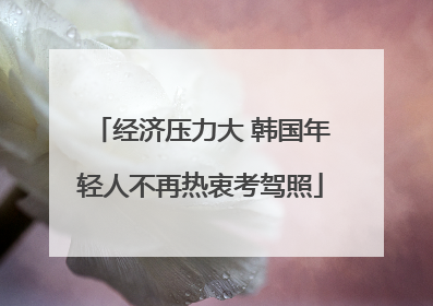 经济压力大 韩国年轻人不再热衷考驾照