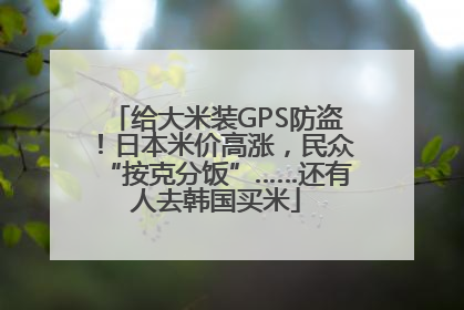 给大米装GPS防盗！日本米价高涨，民众“按克分饭”……还有人去韩国买米