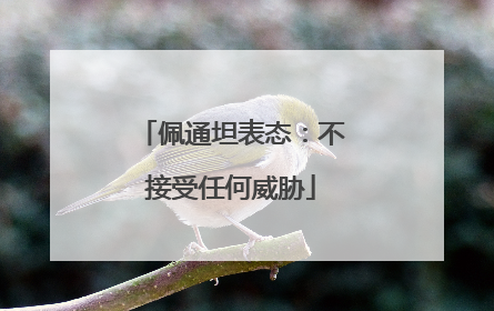 佩通坦表态：不接受任何威胁