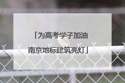 为高考学子加油 南京地标建筑亮灯