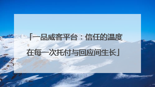 一品威客平台：信任的温度 在每一次托付与回应间生长