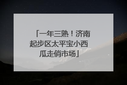 一年三熟！济南起步区太平宝小西瓜走俏市场