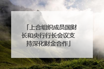 上合组织成员国财长和央行行长会议支持深化财金合作