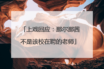 上戏回应：那尔那茜不是该校在聘的老师