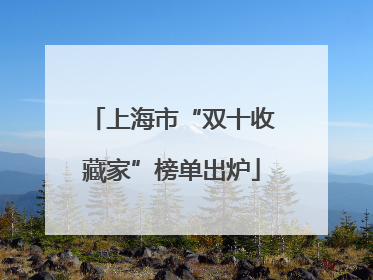 上海市“双十收藏家”榜单出炉