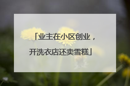 业主在小区创业，开洗衣店还卖雪糕