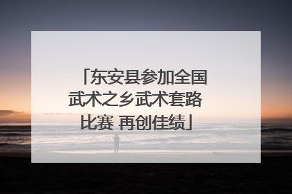 东安县参加全国武术之乡武术套路比赛 再创佳绩