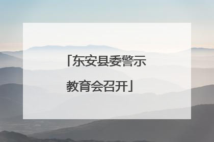 东安县委警示教育会召开