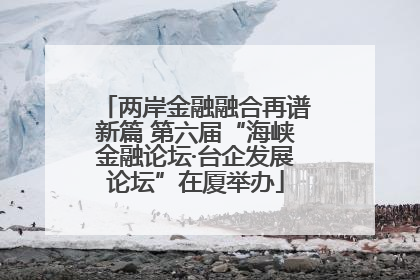 两岸金融融合再谱新篇 第六届“海峡金融论坛·台企发展论坛”在厦举办