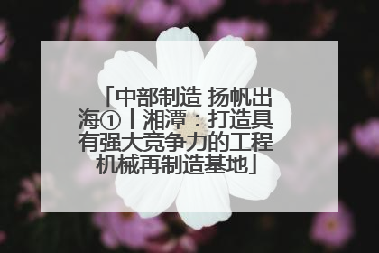 中部制造 扬帆出海①丨湘潭：打造具有强大竞争力的工程机械再制造基地