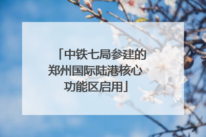 中铁七局参建的郑州国际陆港核心功能区启用