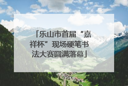乐山市首届“嘉祥杯”现场硬笔书法大赛圆满落幕